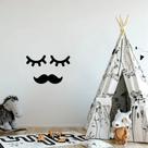 Adesivo De Parede Cilios Bigode Meninas E Meninos Adesivo De Parede Cilios Bigode Meninas E Meninos