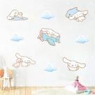 Adesivo De Parede Cinnamonroll Hello Kitty Turma Estrelas Cute Decoração Quarto De Menina Baby