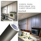 Adesivo De Parede Cinza Fossil Moveis Azulejo,vidro Cozinha 2mt x 61cm