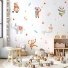 adesivo de parede circo animais confete estrelas aquarela decoração berçário brinquedoteca