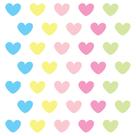 Adesivo de Parede Coração Candy Colors 55un