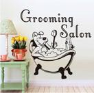 Adesivo de parede Cute Dog Grooming Salon Decalque de vinil para pet shop