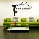 Adesivo de parede Dance Butterfly I Love Gymnastics Self-Adhesive Adesivo de parede Dance Butterfly I Love Gymnastics Self-Adhesive