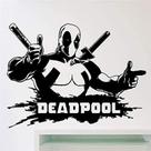 Adesivo de parede Deadpool para decoração de casa 45x50cm