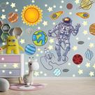 Adesivo De Parede Decorativo Astronauta Estrelas Planetas P Adesivo De Parede Decorativo Astronauta Estrelas Planetas P