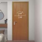 Adesivo De Parede Decorativo Cor Branco Lar Doce Lar Com Casa