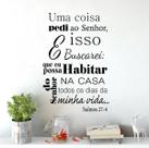 Adesivo De Parede Decorativo Decal Frase Salmo 27:4