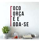 Adesivo De Parede Decorativo Foco, Força, Fé E Fod@-se