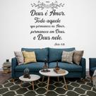Adesivo De Parede Decorativo Frase Deus é Amor