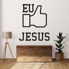 Adesivo De Parede Decorativo Frase Eu Curto Jesus Evangelico