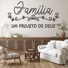 Adesivo De Parede Decorativo Frase Família Um Projeto de Deus Adesivo De Parede Decorativo Frase Família Um Projeto de Deus