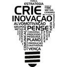 Adesivo De Parede Decorativo Frase Ideia Crie Inovação 58x90