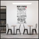 Adesivo De Parede Decorativo Frase Mensagem Bem Vindo CAFETERIA