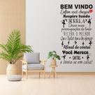 Adesivo De Parede Decorativo Frase Mensagem De Bem Vindo BALLET
