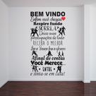 Adesivo De Parede Decorativo Frase Mensagem De Bem Vindo *DANÇA*