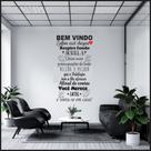 Adesivo De Parede Decorativo Frase Mensagem De Bem Vindo PODOLOGIA Com Desenhos