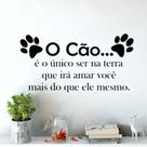 Adesivo De Parede Decorativo Frase O Cão, Melhor Amigo