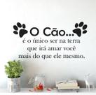 Adesivo De Parede Decorativo Frase O Cão, Melhor Amigo