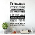 Adesivo De Parede Decorativo Frase Oração Pai Nosso Quadrado Adesivo De Parede Decorativo Frase Oração Pai Nosso Quadrado