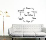 Adesivo De Parede Decorativo Frase Palavras Para O Sucesso