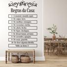 Adesivo De Parede Decorativo Frase Regras da Casa
