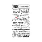 Adesivo De Parede Decorativo Frases Aqui Reunimos Família Amigos