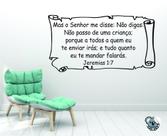 Adesivo de Parede Decorativo Frases Versiculos Jeremias 1:7