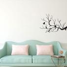 Adesivo De Parede Decorativo Galho Seco Com Pássaros