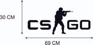 Adesivo de Parede Decorativo Gamer Game Jogo CSGO