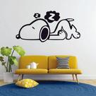 Adesivo de Parede Decorativo Snoopy Cachorro Desenho Peanuts Adesivo de Parede Decorativo Snoopy Cachorro Desenho Peanuts