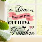 Adesivo de parede Deus tem um plano com o versículo bíblico Provérbios 16:9