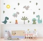 Adesivo de Parede Dinossauros Jurássico Cute