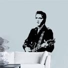 Adesivo de parede Elvis Presley para decoração musical autoadesiva Adesivo de parede Elvis Presley para decoração musical autoadesiva