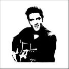 Adesivo de parede Elvis Presley Portrait Music Lovers 45x50cm