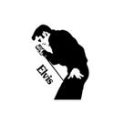 Adesivo de parede Elvis Presley Rock and Roll Iconic Microfone