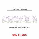 Adesivo de parede em recorte sem fundo Floral flores galhos de lavanda borboletas 2M