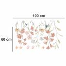 Adesivo De Parede em Recorte sem fundo Flores com Borboletas Rose 100x60cm - GVS DECOR Adesivo De Parede em Recorte sem fundo Flores com Borboletas Rose 100x60cm - GVS DECOR