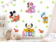 adesivo de parede espaço kids mickey brinquedos pluto pato donald minnie