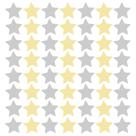 Adesivo de Parede Estrelas Cinza e Amarelo 54un