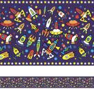 Adesivo de Parede Faixa Decorativa Espaço Sideral 20mx10cm