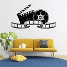 Adesivo de Parede Filmagem Cinema Filme Claquete Vintage