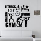 Adesivo de parede Fitness and Healthy Living Self-Adhesive Deco