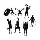 Adesivo de Parede Fitness Exercício Funcional Decoração para Academia e Saúde