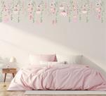 Adesivo de Parede Florais Folhagens Boho Aquarela Jardim