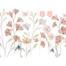 Adesivo de Parede Floral Aquarela Jardim Tulipas Autocolante Destacável Adesivo de Parede Floral Aquarela Jardim Tulipas Autocolante Destacável
