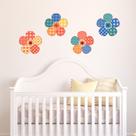 Adesivo de Parede - Flores Patchwork - 221inp Adesivo de Parede - Flores Patchwork - 221inp