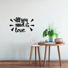 Adesivo de Parede Frase All You need is Love