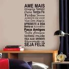 Adesivo De Parede Frase Ame Mais 2