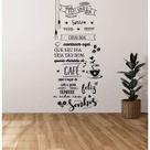 Adesivo de Parede Frase Bem Vindo Com Café