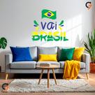 Adesivo de Parede Frase Brasil Jogos Copa Moderno Autocolante Adesivo de Parede Frase Brasil Jogos Copa Moderno Autocolante